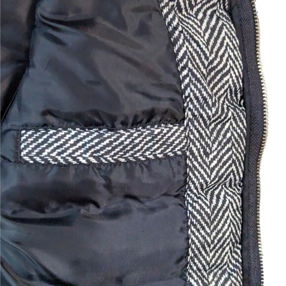 Tommy Hilfiger Puffer Vest Womens Small Down Filled Navy Blue Herringbone Preppy - Picture 6 of 10